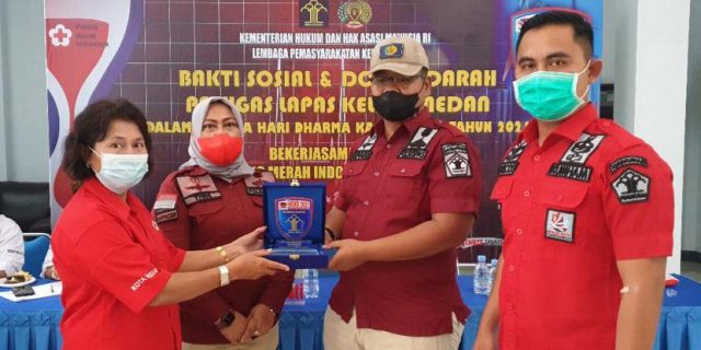Peringati HDKD 2021, Lapas Klas 1 Medan Gelar Bakti Sosial dan Donor Darah