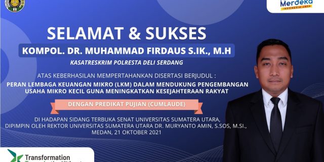 Kasat Reskrim Polresta Deliserdang Raih Gelar Doktor