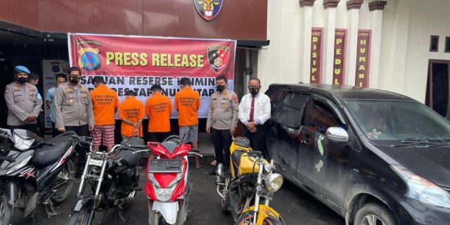 Polres Taput Gulung 6 Sindikat Curanmor