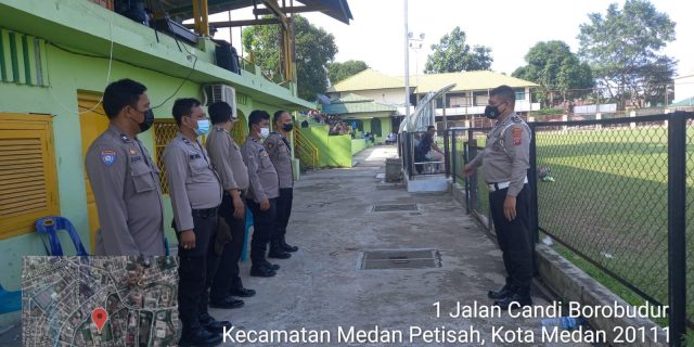 Polsek Medan Baru Kembali Melaksanakan Pengamanan Pertandingan Sepak Bola