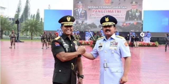 Sertijab Panglima TNI Digelar, Marsekal Hadi : Semoga Bisa Melaksanakan Tugas Negara Sebaik-baiknya