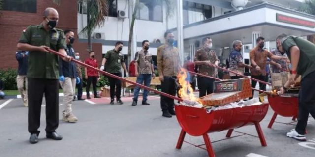 Kejari Medan Musnahkan Barang Bukti Narkoba Senilai Rp 3,3 Miliar