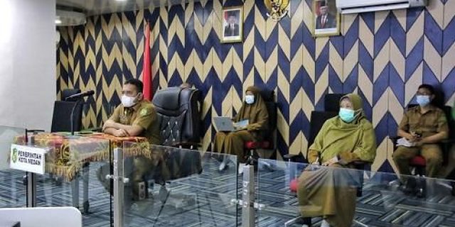 Pemko Medan Mengikuti Rapat Evaluasi Penyerapan Anggaran Daerah Tahun 2021