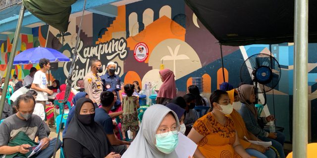 Kapolsek Medan Baru Pantau Pelaksanaan Vaksinasi Tahap Kedua