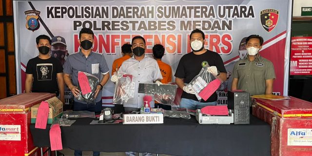 Satreskrim Polrestabes Medan Tangkap Pelaku Pembobolan Alfamart