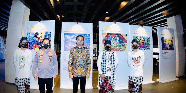 Presiden Jokowi :  Lomba Mural Kapolri Hasilnya Positif