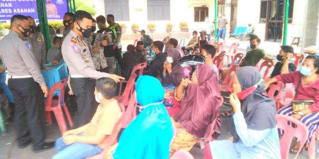 Polres Asahan Gelar Vaksinasi Presisi Dengan Target 1000 Masyarakat