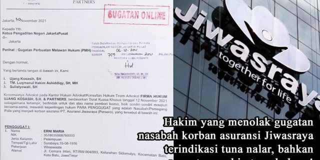 Kerugian Capai 31 Miliar, 18 Nasabah Seret Asuransi Jiwasraya dan 6 Lembaga Lain ke Pengadilan