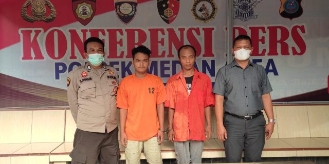 Tergiur Upah 250, Dua Pembawa Sabu Ini Dibekuk Unit Reskrim Polsek Medan Area