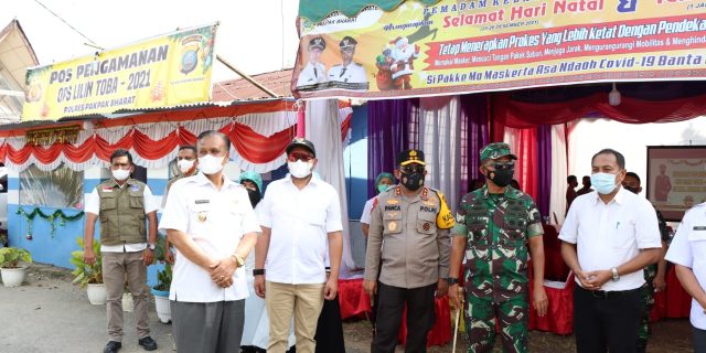 Kapoldasu dan Pangdam I/BB Cek Pospam Ops Lilin Toba 2021 di Pakpak Bharat