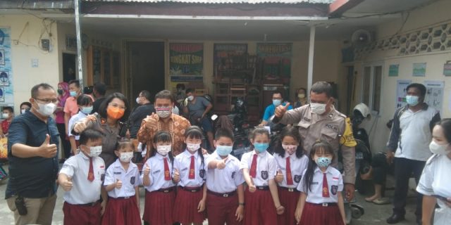 Polsek Medan Baru Gelar Vaksinasi Dosis I Pelajar 6-11 Tahun