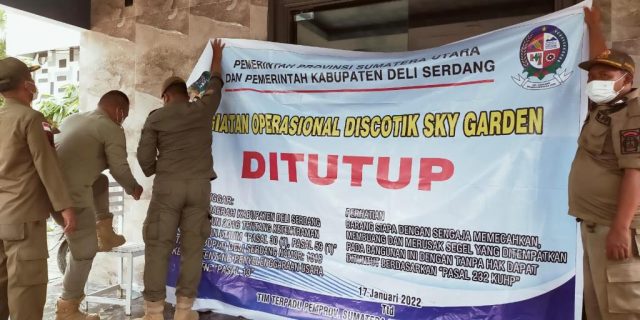 Disinyalir Tempat Perjudian dan Peredaran Narkoba, Lokasi Hiburan Malam Sky Garden Ditutup