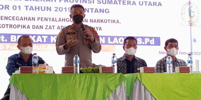 Hadiri Sosialisasi Narkotika, Kapolsek Medan Baru: Peran Masyarakat Sangat Diperlukan
