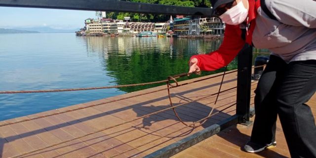 Baru 5 Hari Diresmikan Presiden, Tali Sling di Pantai Bebas Parapat Dirusak
