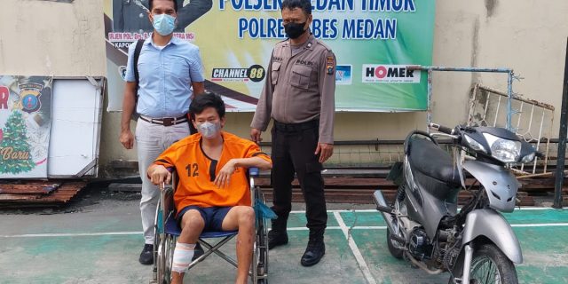 Polsek Medan Timur Tembak Pelaku Curanmor