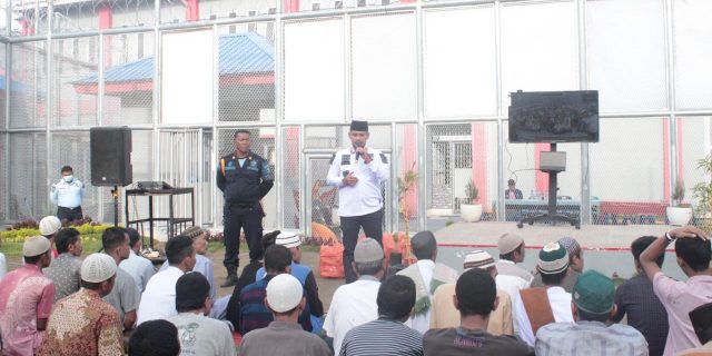 Rayakan Idul Fitri, Rutan Klas IIB Kabanjahe Makan Lontong Bersama WBP