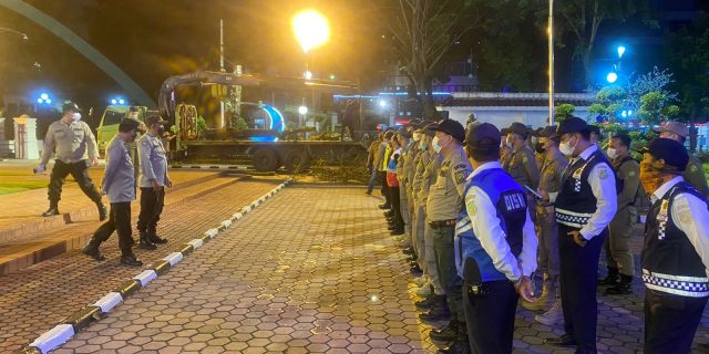 Tim Gabungan Gelar Apel Imbauan Prokes
