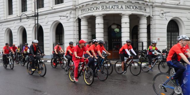 Hari Sepeda Sedunia, Kapolrestabes Medan dan Forkopimda Sapa Warga Lewat Gowes Keliling