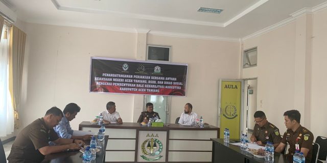 Kejari Aceh Tamiang Jalin Kerjasama Rehabilitasi Narkoba Dengan RSUD dan Dinsos