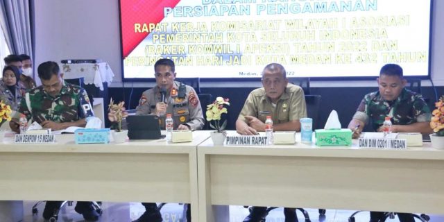 Forkopimda Gelar Rapat Pengamanan Kegiatan Raker Komwil I APEKSI dan HUT Kota Medan ke-423