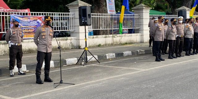 Kapolrestabes Medan Pimpin Apel Raker Komwil I Apeksi Tahun 2022 di Lapangan Merdeka