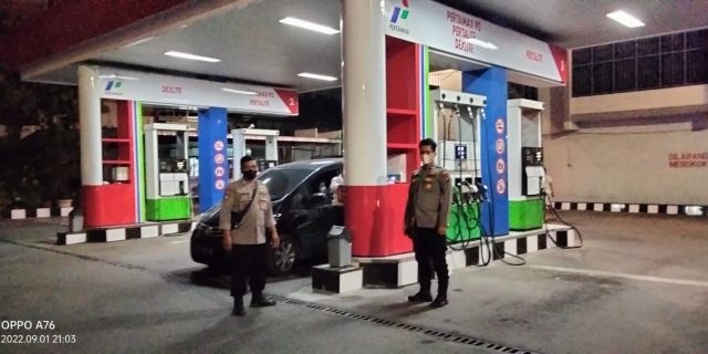 Polsek Medan Baru Monitoring Beberapa SPBU Diwilayah Hukumnya