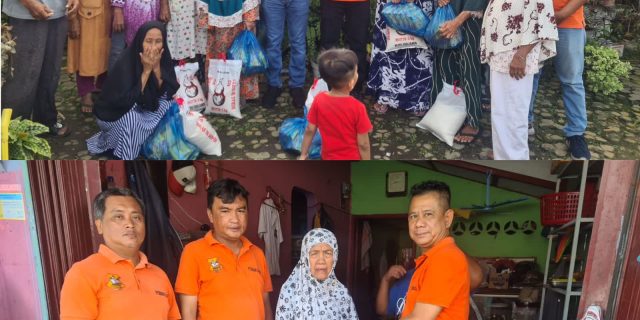 Ketua Pewarta Salurkan Paket Sembako Kepada Puluhan Warga Kurang Mampu Terdampak Kenaikan BBM