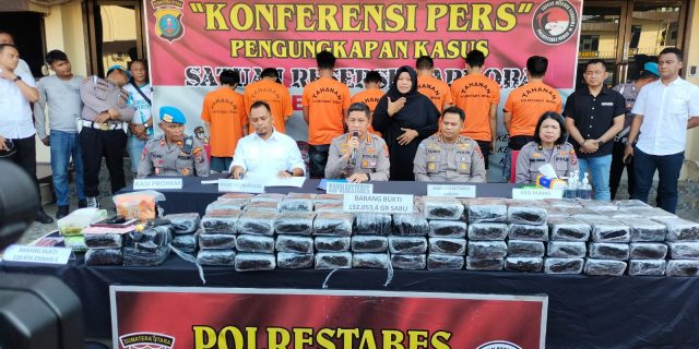 Dalam Tempo Seminggu, Polrestabes Medan Ungkap 56 Kasus Narkoba