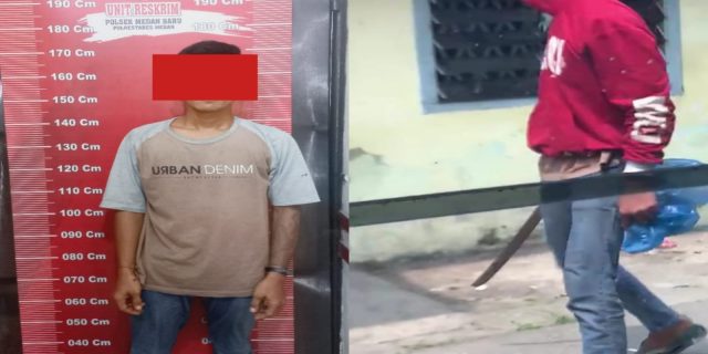 Ancam IRT dengan Parang, Pria Ini Ditangkap Polsek Medan Baru