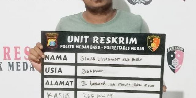 Polsek Medan Baru Lumpuhkan Kaki Pelaku Perampokan di Kelurahan Sarirejo