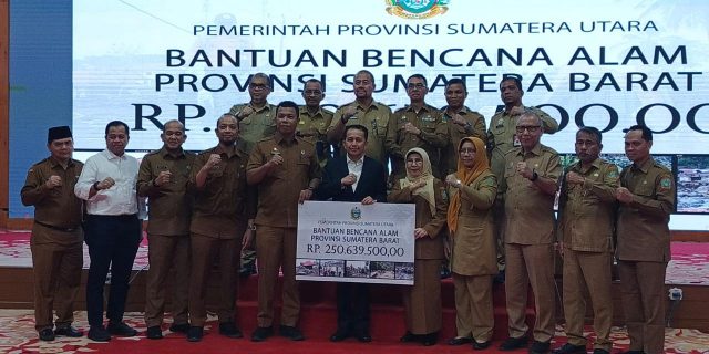 Pemprovsu Sumbang Dana Ratusan Juta Untuk Bencana di Sumbar