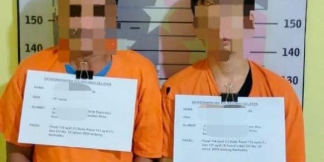 Edarkan Sabu, 2 Warga Pasar Teluk Dalam Ditangkap Polisi