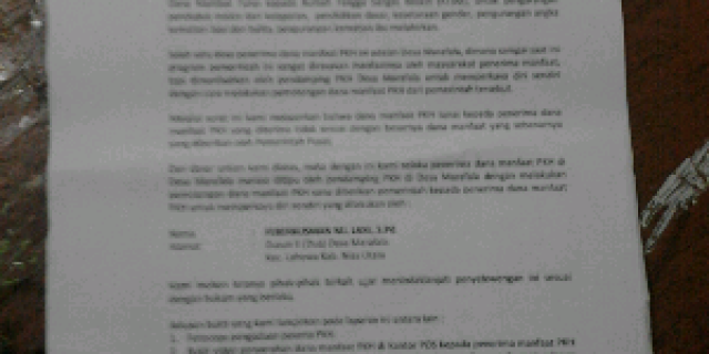 Akhirnya Pendamping Dana PKH Desa Marafala Dilaporkan di Kejari Gunungsitoli