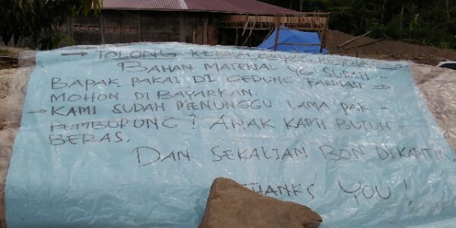 Rekanan Tak Bayar Gaji, Pekerja Blokir Lokasi Pembangunan Gudang Farmasi di Nias Utara