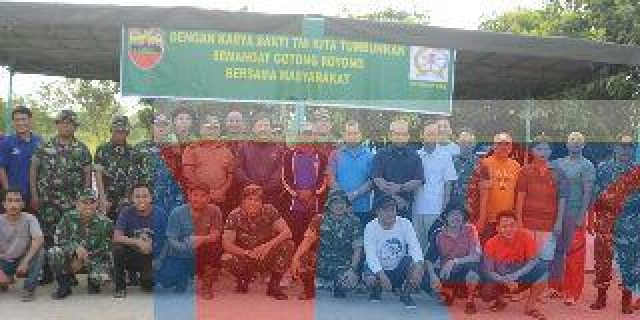 Prajurit Pendam l/BB Laksanakan Gotong Royong Bersama Masyarakat 