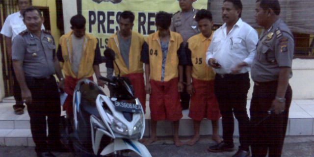 Empat Pelaku Ranmor Berhasil Diringkus Reskrim Polsek Percut Seituan