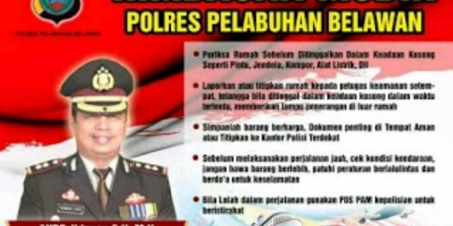 Ini Dia 6 Himbauan Kapolres Pelabuhan Belawan Bagi Pemudik Lebaran