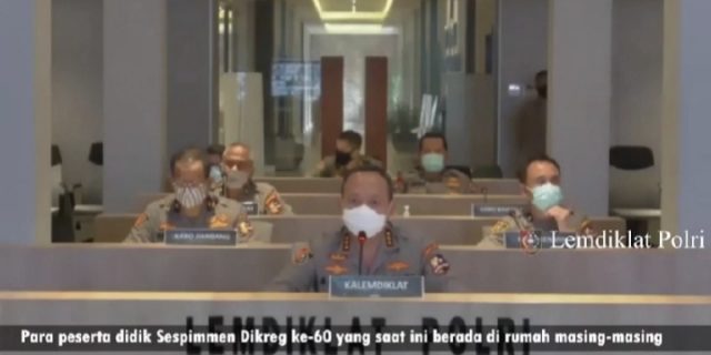 Kalemdiklat Polri Sebagai Pemateri Dalam PJJ Serdik Sespimmen Lemdiklat Dikreg ke-60