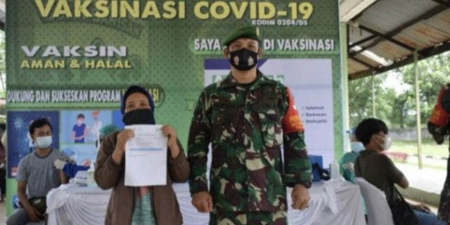 472 Purnawirawan dan Warakawuri Kodim 0204/DS Divaksin