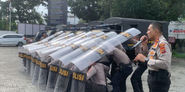 Samapta Polrestabes Medan Gelar Latihan Dalmas
