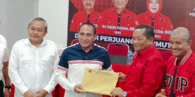 Edy Rahmayadi Resmi Serahkan Berkas Bakal Calon Gubsu ke PDIP