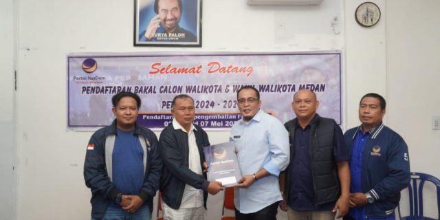 Maju Calon Wali Kota Medan, Aulia Rachman Daftar ke Partai NasDem