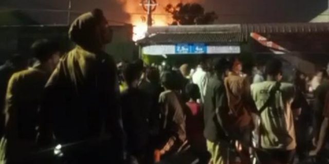 Diduga Selang Bocor, Gudang Gas Elpiji di Sei Rotan Terbakar