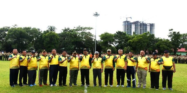 TNI, Polri dan Forkopimdasu Gelar Olahraga Bersama