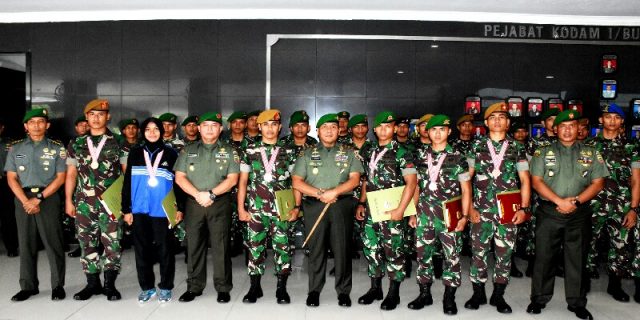 Kodam l/BB Sambut Kontingen Lomba Tembak dan Yongmoodo