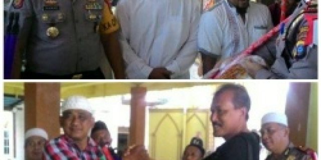 Kapolres Pelabuhan Belawan Turut Serta Bersihkan Mesjid