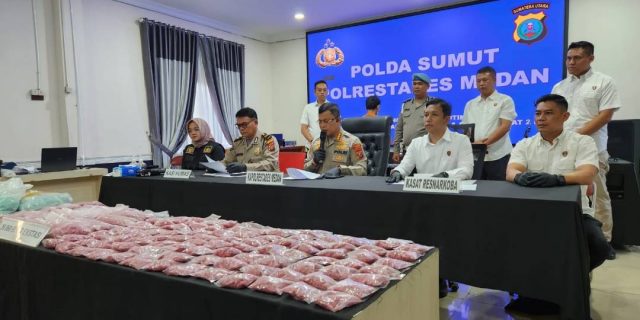 Polrestabes Medan Gagalkan Peredaran Sabu 2 Kg dan Pil Ekstasi 36.860 Butir
