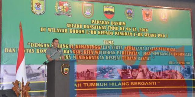 Dandim 0204/Deli Serdang Paparkan Rencana Kegiatan TMMD KE-96 Kepada Pangdam I/BB