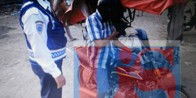 Tim Gabungan Tertibkan Becak Barang