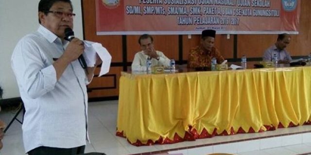 Dinas Pendidikan Kota Gunungsitoli Adakan Sosialisasi UN/US TP. 2016/2017
